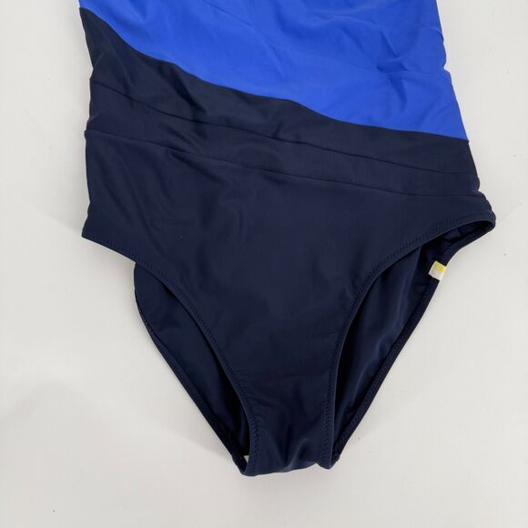Summersalt Sidestroke Swimsuit One Piece Colorblock Blue Resort Vacation Size 8 - Picture 2 of 11